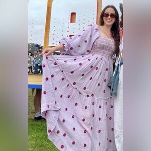 Floral Maxi Dress dahlia by free people sz S /p